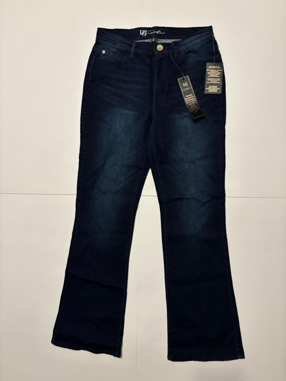 DG2 by Diane Gilman Dark Blue Flare Jeans